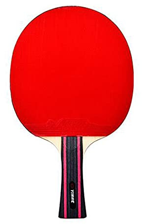LINGOSHUN TischtennisschläGer Set,Doppelseitiger Reverse-Kleber,Tischtennis-Schläger FüR Trainer Erwachsene Kinder Indoor Outdoor / 6 Stars/Long handle