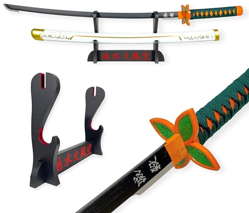 FÉENOMENN Katana Shinobu Kocho - Epée Lame Bois - Support Japonais Inclus
