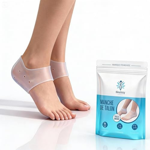Protège-Talons Healssy – Soulagement & Réparation Thérapeutique • Gel Silicone Hydratant Anti-Frottement • Prévention Crevasses & Douleurs Talonnières • 1 ou 3 Paires • Réutilisables & Ultra-Confort