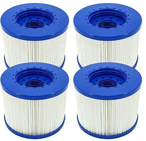 JEFFEL Filtre Spa Infinite a Visser, Cartouche Filtre à Vis pour Spa Gonflable Pas De Vis 60mm, Cartouche Filtre pour Spa, Compatible pour Cosy Spa, Clever Spa et de Plus (4 pièces)