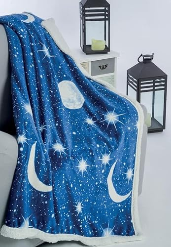 Lovely Home COPERTA PLAID IN PILE DOPPIO AGNELLATO LUNA PLANET (125X155)