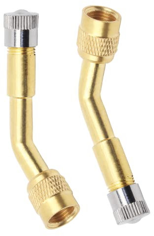 AMZSKU Rallonge de valve en cuivre - Pour voiture, moto, vélo, scooter (135 °)