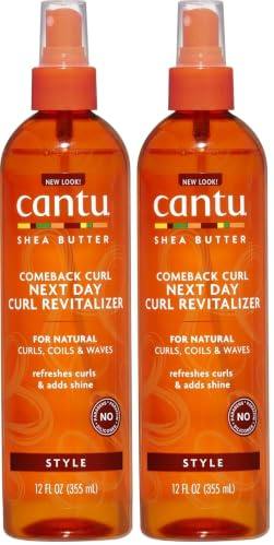 Cantu Comeback Curl Spray Revitalisant pour Boucles Karité 355 ml (Lot de 2)