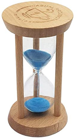Clessidra in legno con sabbia blu, 10 minuti, decorazione per la casa