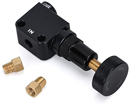 BotAng Muzhen Store Brake Bias Proportioning Valve Pressure Regulator Compatible With Brake Adjustment 1/8-27 NPT Pressure Regulator Screw Knob Type