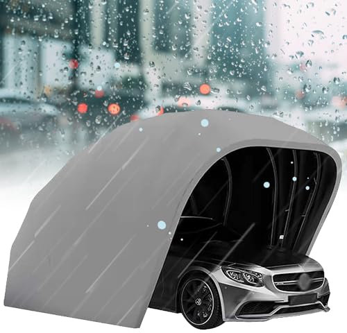 Tienda de campaña para coche con control remoto, cochera plegable totalmente automática, cochera portátil antinieve y resistente a la lluvia, cobertizo para herramientas,5.9*2.5*2.45M/19*8.2*8ft