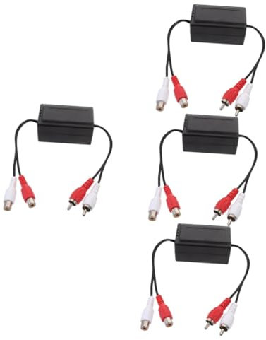 Angoily 4 Stück Signalrauschfilter Geräuschisolator Signalrauschen-Unterdrücker Brummbeseitiger Auto-Stereo-Geräuschunterdrücker Autoradio Rauschfilter für Car-Audio Car-Audio-Zubehör