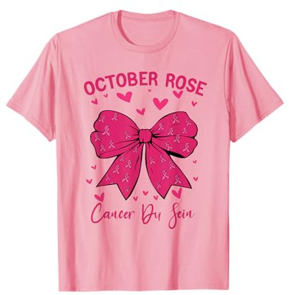 Sensibilisation Au Cancer Du Sein Femme Octobre Rose 2024 T-Shirt