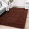 FVVRAX Alfombra mullida de pelo largo, 140 x 200 cm, marrón, extrasuave, antideslizante, para salón, dormitorio, acogedora alfombra para el suelo para niños y mascotas