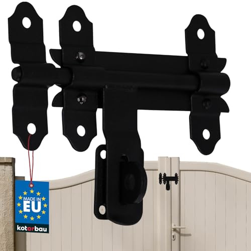 KOTARBAU® Torriegel Garagentorriegel 150 mm pulverbeschichteter Stahl Türriegel Gartentor Schloss Schlossriegel Garagentor Schloss Riegelschloss Schieberiegel Bolzenriegel Torscharniere