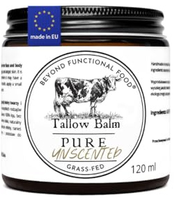 Bálsamo Hipoalergénico Pure Unscented Tallow 120 ml, bálsamo hidratante natural con sebo de vacuno grass‑fed para piel sensible y alérgica