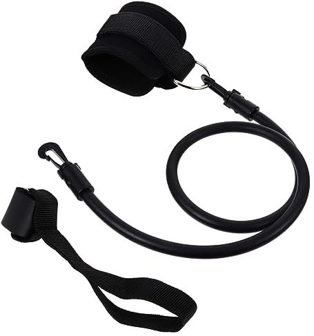 DECOMELODY Bande Élastique De Fitness Corde De Tension Boucle pour Anneau De Pied 2 Pièces Caoutchouc Et Nylon Résistant Réglable Unisexe Entraînement des Jambes Fessiers Intérieur Extérieur