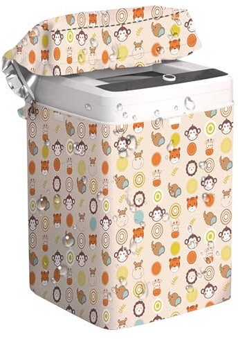 Housse De Machine A Laver, Cache À Lave Linge Machine À Chargement Frontal Imperméable, Sèche Linge Intérieure Et Extérieure Protection Couvre-machine À Laver Pour Extérieur Avec Fermeture Eclair