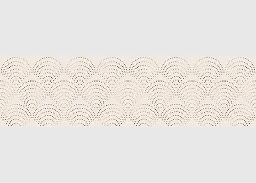 AG Design Selbstklebende Bordüre Beiges Pfauenmosaik, AWB 8464 | Wasserfest Dekoration für Wände, Möbel, Tapeten, Wandverkleidungen und Türen, Folie | Breite 500 cm x Höhe 13.8 cm