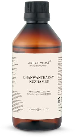 Dhanwantharam Kuzhambu 200ML – Traditionelles ayurvedisches Körper- & Massageöl | Klassische Kräuterrezeptur nach Ayurveda | Für Abhyanga, Self-Care & Wellness-Rituale I Art of Vedas