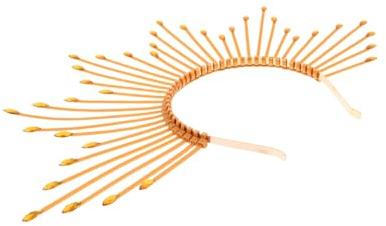 WRITWAA Goldener Vintage Spiked Headband mit Sonnenstrahlen-design Fester Kopfschmuck für Halloween Karneval Göttin Cosplay Elastisches Stirnband für Damen Langlebig und Komfortabel