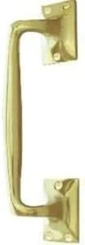 Ironmongery Solutions® 300mm Polished Brass D Pull Handle for Front Doors Heavy Duty Door Pull Handle Fixings Included