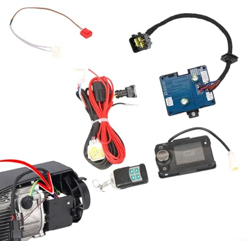 5KW Diesel-Luftheizung mit LCD-Schalter und Fernbedienung,für 12V/24V Fahrzeugen, Bluetooth-Steuerung für Standheizung im Auto, inklusive Controllerplatine und Kabelsatz(12V)