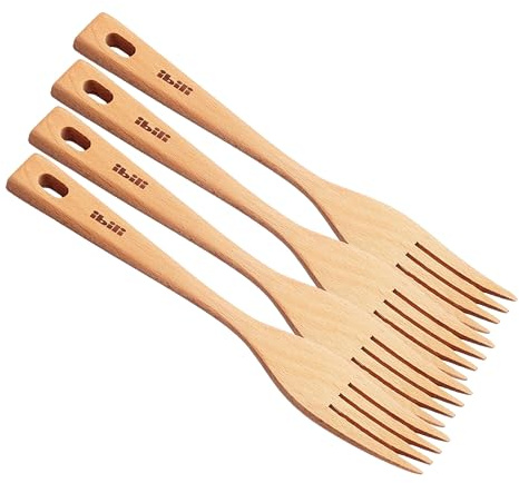 IBILI - Tenedor Madera 22 CM (Paquete de 4)