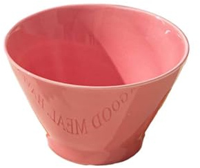 Famiglia una persona mangiare cappello ciotola ceramica spaghetti istantanei -5 cappello ciotola-lampone polvere