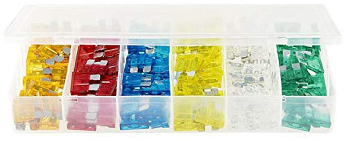 ProPlus Lot de 120 fusibles plats standard assortis dans une boîte en plastique