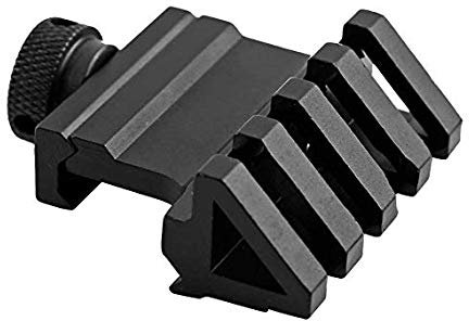 Gexgune 45 Grad Schiene Halterung, Aluminiumlegierung Sight Scope Offset Weber Rail Riser Mount mit Schraubenschlüssel