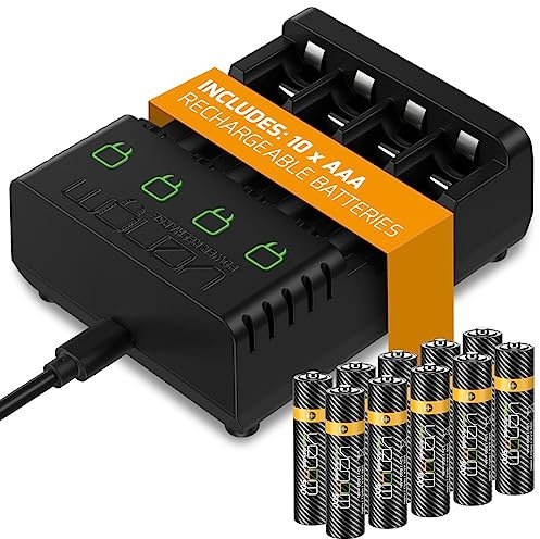 Venom Rechargeable Battery Charging Dock plus 10 x AAA Batteries