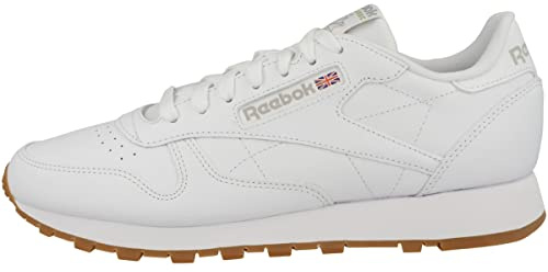 Reebok Män klassiska läder sneakers, FTWR vit/Pure Grey 3 Gummi Gum-03, 8 UK