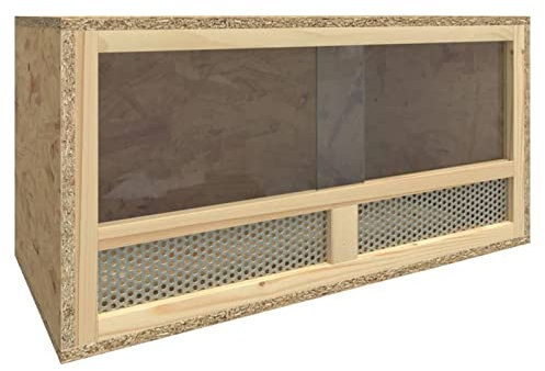 Festnight Terrarium Holz für Reptilien Amphibien Holzterrarium Spinnentiere Reptilienzuchtbox 60x30x30 cm