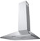 Hermitlux Hottes Aspirante 60cm avec Débit d'air de 350m³/h, Hotte Cuisine avec Filtre à Charbon Actif, 3 Vitesse, Eclairage LED, 54dB, Inox