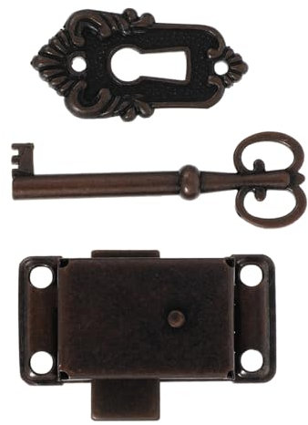 Hemobllo 2sätze Antike Möbelschlösser Mit Schlüssel Metallschloss Im Vintage Stil Für Schranktüren Schmuckkästchen Und Aufbewahrung Geeignet Für Wohn Und Schlafräume