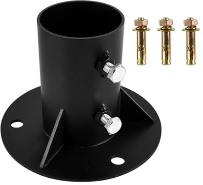 65mm Post Base, Heavy Duty Fence Mailbox Flagpole Mount Base, Pool Ladder Fixing Post Anchor, Metal Railing Floor Flange Porch Railing Post Holder, Pool Ladder Fixing Flagpole Base