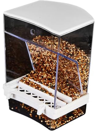 Vogelfutterbox für Papageien AntiSplash Vögel Futterbox für kleine Vögel Vogelspender Vogelkäfig Zubehör Vogelfutterstation