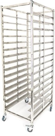 LVLDAWA Aluminum Bakery Rack, Mobile Pan Racking Trolley Storage Cooling Rack, Food Trays Cart With Casters For Kitchen, Dessert Shop, Trays Not Included (Color : Silver, Size : B-60X46X167CM)