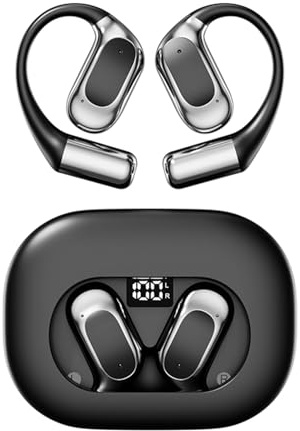 Xmenha Écouteur Oreillettes de Clip Bluetooth 5.4 Open Ear Sport Écouteur sans Fil Oreille Ecouteurs San-Fil Son Stéréo Oreille d' Ouverte IPX4 pour Sport