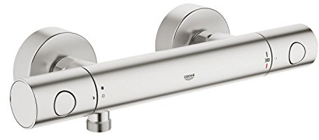Grohe Grohtherm 1000 Cosmopolitan, Brause - Thermostat-Brausebatterie, DN 15, 34065DC2 Supersteel Ohne Brausegarnitur