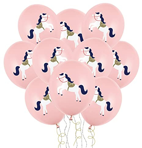 Libetui 10 Luftballons Pferde Pastell Ballon Pferd Luftballons Pony Deko Geburtstag Mädchen Junge Kindergeburtstag Bauernhof Ballons 30cm Luftballon Pferde