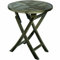 PrimeMatik - Mesa Redonda 66 cm Plegable para jardín Exterior de Madera de Teca certificada