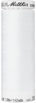 Seraflex - elastisches Garn zum Nähen - Alleskönner -2 Rollen á 130 m, Weiß