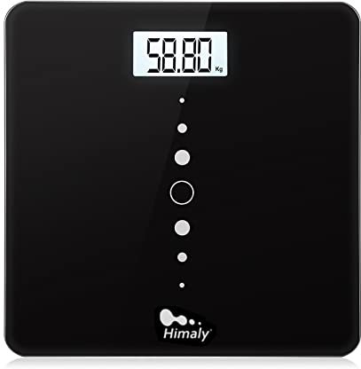 Digitale Personenwaage, Ultraschlanke Körperwaage mit 4 Hochpräzisions-Sensoren, Elektronische Waage mit großem LCD-Displa, Die Messgenauigkeit beträgt 0,05 kg, bis zu 200 kg