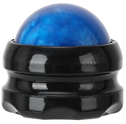 Massage Roller Ball, Griff Ätherisches Öl Massage Ball Stressabbau Muskelentspannung für Nacken Rücken Schultern Arme Bein Hand(Blau)
