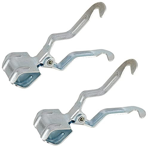 lasenersm 2 Stück Metall Klemme Camping Laterne Hanger Zeltstangen Platzierungshaken Laterne Aufhänger Clip Zeltstangen Camping Laterne Aufhänger Clip Haken Camping Zelt Zubehör, Silber