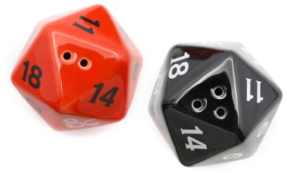 Joytoy Dungeons & Dragons D20 Würfel 3D Salz- und Pfefferstreuer | Keramik, Geschenkpackung, 17,5x10x9 cm