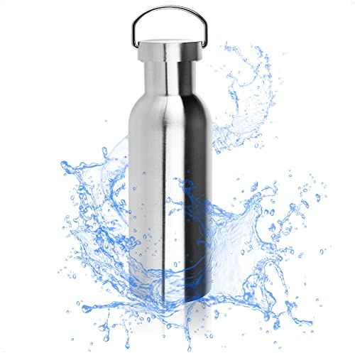 Robin Goods® Edelstahl-Trinkflasche mit Henkel | hochwertige Thermo-Campingflasche - bruchsicher und BPA-frei - doppelwandig 1000 ml