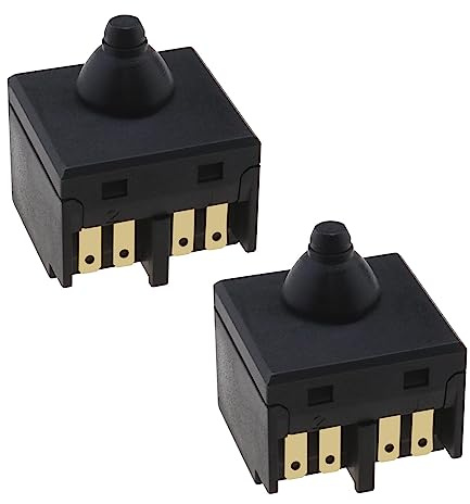 eMagTech 2 Piezas Interruptor de Amoladora Angular para 100mm 4 Amoladora Angular Botón de Encendido Interruptor de Repuesto Accesorios de Herramientas Eléctricas de Mano
