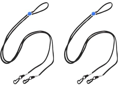 2 Stück Fäustling-Clips, elastische Handschuh-Clip, Handschuhe, Strumpfhalter, verstellbar, Wintermütze, Handschuh-Clips, Kinder-Fäustling-Halter, Schnur (schwarz)