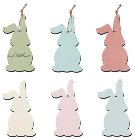Osterkorb-Namensschilder, bunte Oster-Geschenkanhänger für Ostern, Frühling, Party, Gastgeschenk, Dekoration, Zubehör, 12 Stück