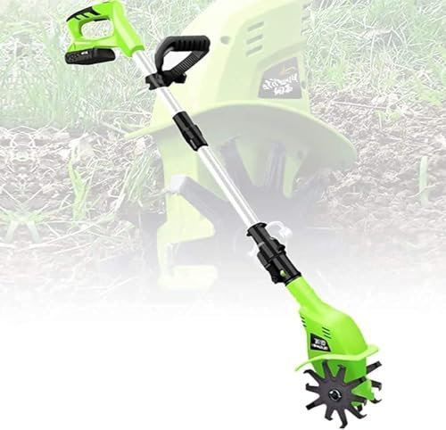 JSY Escarificadores Rotavator inalámbrico Manual eléctrico, rotavadores de jardín con batería Recargable de 4000 Mah y Cargador Cultivadores rotativos, Jardines, Campos