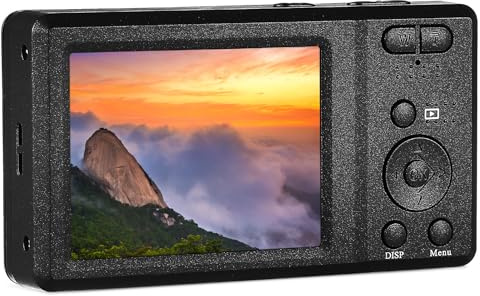 HOMSFOU Videocamera Digitale 56mp Zoom 20x e Display Lcd 2, 7 Pollici | Nero, Registrazione Viaggi, Flash Automatico, Batteria 750mah, Supporto Fino a 128gb