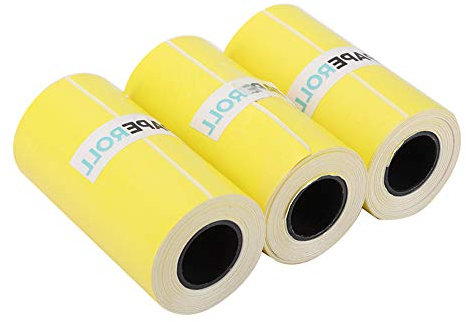 Thermopapier-Aufkleber, Wasserfest, Reibungsfrei, 56 Mm, Druckerpapier für Peripage-Drucker (YELLOW)